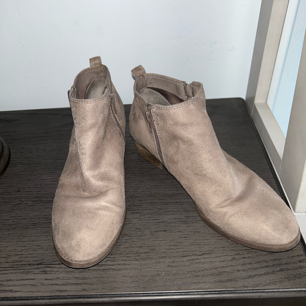 Grey ankle booties